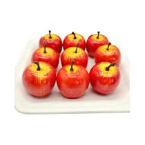Mini Maçãs Vermelhas E Verdes 10 Peças Frutas Artificiais De Espuma Para Artesanato DIY, Adereços De
