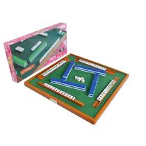 Mini Mahjong Set, jogo de viagem portátil com mesa, acrílico verde Mini Mahjong Set, jogo de viagem portátil com mesa, acrílico verde