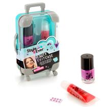 Mini Mala de Beleza Style 4 Ever Esmalte e Gloss Verde Água - Fun