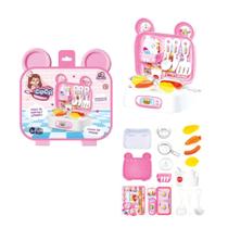 Mini Maleta Cozinha de Brinquedo Infantil Mestre Cuca Para Meninas Com 17 Peças Mini Maleta Cozinha de Brinquedo Infantil Mestre Cuca Para Meninas Com 17 Peças