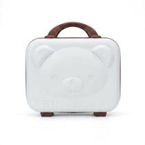 Mini Maleta Frasqueira Ursinho 3D Rígida ABS 30cm com Cadeado TSA Viagem e Maquiagem