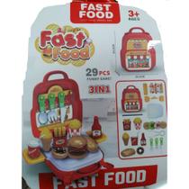Mini Maleta Infantil Fast Food 29 peças - DM TOYS