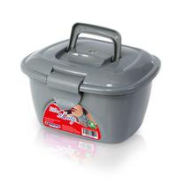 Mini Maleta Lady Box Cinza Com Tampa e Trava 25363 Arqplast Mini Maleta Lady Box Cinza Com Tampa e Trava 25363 Arqplast