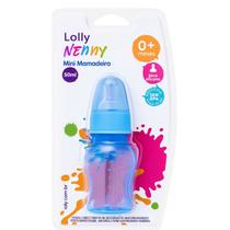 Mini Mamadeira Lolly Clean Silicone Redondo Azul 50ml
