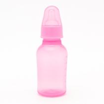 Mini Mamadeira Lolly Clean Silicone Redondo Rosa 50ml