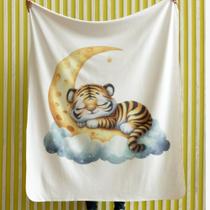 Mini Manta Berço ou Sofá Tema Tigrinho 0,90x1,20