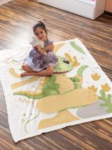 Mini Manta Dinossaurinho Para Berço ou Sofá