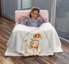 Mini Manta Microfibra Nossa Senhora de Fátima