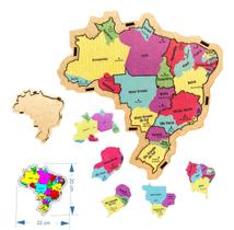 Mini Mapa Brasil Brinquedo Educativo Montessori Pedagógico R