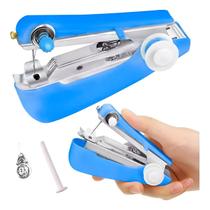 Mini Máquina Costura de Bolso Portátil Reparo Ferramenta Cor:Azul Mini Máquina Costura de Bolso Portátil Reparo Ferramenta Cor:Azul