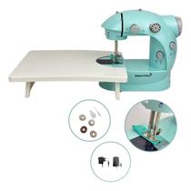 Mini Máquina Costura Portátil Com Mesa Importway Cor Azul 127/220v