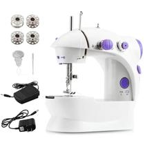 Mini Máquina Costura Reta Portátil Cor Branco 110/220 Bivolt