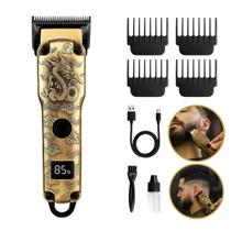 Mini Máquina de Cortar Cabelo e Barba Dragão Máquininha Aparador de Pelos Digital Acabamento Profissional USB
