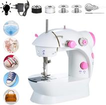 Mini máquina de costura ajustável de 2 velocidades com fio duplo portátil máquina de costura multifuncional Mini máquina de costura ajustável de 2 velocidades com fio duplo portátil máquina de costura multifuncional