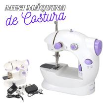 Mini Máquina de Costura Branca Violeta 110V 220V Ou Pilhas - Cumaru