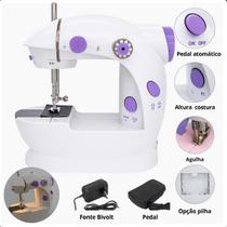 Mini Máquina de Costura com Pedal, Compacta e Eficiente para Usos Diversos