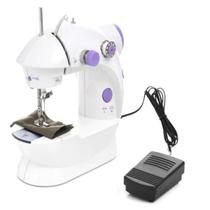 Mini Máquina De Costura Elétrica Portátil Roupa Bivolt Pedal