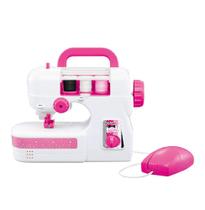 Mini Máquina de Costura Infantil Para Meninas Rosa Portátil Multikids