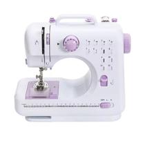Mini Máquina de Costura Portátil Elétrica 12 Pontos Com Pedal Iluminação 110v Função Retrocesso Prát
