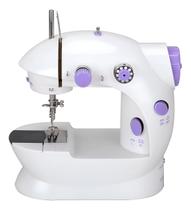 Mini Maquina de Costura Reta Portátil Bivolt cor Branco