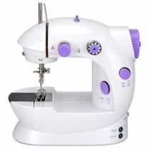 Mini Máquina de Costura Reta Portátil CounterTech FHSM202 Bivolt Branca Mini Máquina de Costura Reta Portátil CounterTech FHSM202 Bivolt Branca