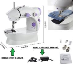 Mini Máquina De Costura Roupa Portátil Bivolt Fácil Portatil