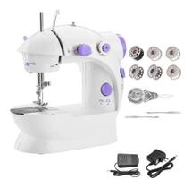 Mini Maquina De Costura Roupa Reta Portátil Elétrica Pedal - Mini Sewing Machine