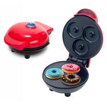 Mini Maquina De Donuts Café Da Manhã Capacidade Para 3 Mini Rosquinha Elétrica 110V Portátil