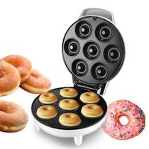 Mini Maquina De Donuts Café Da Manhã Capacidade Para 7 Mini Rosquinha Elétrica 110V Portátil