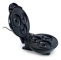 Mini Máquina De Fazer Donuts Rosquinhas Confeitaria 3 Furos 110v Preta