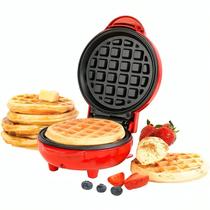 Mini Máquina De Fazer Waffles Elétrica Assadeira Portátil Antiaderente e Compacta 110v-220v