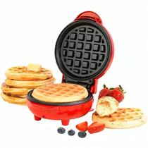 Mini Máquina De Fazer Waffles Elétrica Assadeira Portátil Antiaderente e Compacta 110v e 220v - máquina de waffles