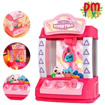 Mini Máquina de Garra Pega Bolinhas Pelúcia Divertida Rosa Mini Máquina de Garra Pega Bolinhas Pelúcia Divertida Rosa