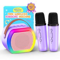 Mini Máquina de Karaoke Reoslar Inalámbrica con 2 Micrófonos para Niños de 3 a 12+ Mini Máquina de Karaoke Reoslar Inalámbrica con 2 Micrófonos para Niños de 3 a 12+