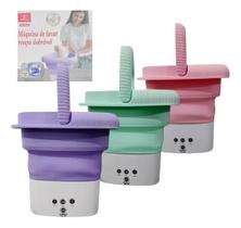 Mini Máquina De Lavar Dobrável Portatl Lavadoura