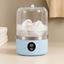 Mini Máquina de Lavar Portátil 1L Sem Fio Recarregável 2 Modos Lavagem Rápida à Prova DÁgua