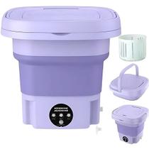 Mini Máquina de Lavar Portátil Silenciosa Dobrável 6,5L 1,8KG Compacta e Prática para Roupas Delicadas e Viagens