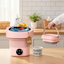 Mini Máquina de Lavar Roupas 6,5 Litros Dobrável Portátil com Centrífuga Mini Máquina de Lavar Roupas 6,5 Litros Dobrável Portátil com Centrífuga