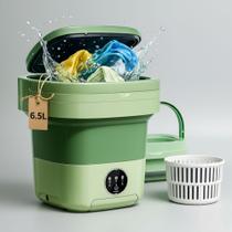 Mini Máquina de Lavar Roupas 6,5 Litros Dobrável Portátil com Centrífuga Mini Máquina de Lavar Roupas 6,5 Litros Dobrável Portátil com Centrífuga