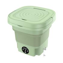 Mini Maquina De Lavar Roupas Dobrável Portatil 6,5 Litros Verde Mini Maquina De Lavar Roupas Dobrável Portatil 6,5 Litros Verde