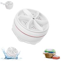 Mini Máquina De Lavar Roupas Panos No Balde Usb Portátil 1kg - Embralumi