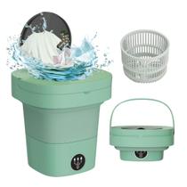 Mini Máquina de Lavar Secar Roupa Balde Portátil Dobrável 8L