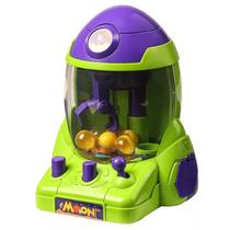 Mini Máquina de Pegar Bolinhas Formato de Foguete com Garra e Bolas