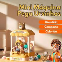 Mini Máquina de Pegar Ursinhos Infantil com Garra, Som e Pelúcias Cor:Bege Mini Máquina de Pegar Ursinhos Infantil com Garra, Som e Pelúcias Cor:Bege