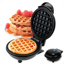 Mini Maquina de Waffle Panqueca Elétrica Profissional Antiaderente Automático - Mini Grill
