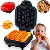 Mini Máquina De Waffle Quadrada Assadeira Elétrica Portátil Antiaderente Grill 110V