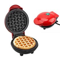 Mini Maquina de Waffles Cafe da Manha Panqueca Lanche Refeiçao Cozinha Portatil Placa Antiaderente