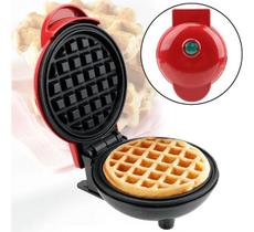 Mini Máquina de Waffles Elétrica Casa Cozinha Fazer Waffle Panquecas Automático