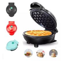 Mini Máquina De Waffles Eletrônica Para Café Da Manhã, Waffle Redondo Preto 220V - Máquina de waffle elétrica