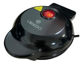 Mini Máquina de Waffles Grill Panqueca Elétrica Cor Preto Obsedo OB117 OB118 Mini Máquina de Waffles Grill Panqueca Elétrica Cor Preto Obsedo OB117 OB118